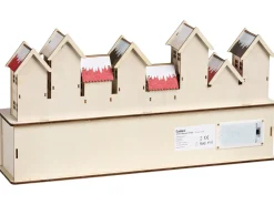 Decorazione natalizia LED VISTERFLO Calendario dell'Avvento 24 cm Marrone chiaro