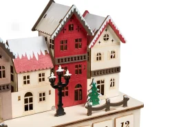 Decorazione natalizia LED VISTERFLO Calendario dell'Avvento 24 cm Marrone chiaro