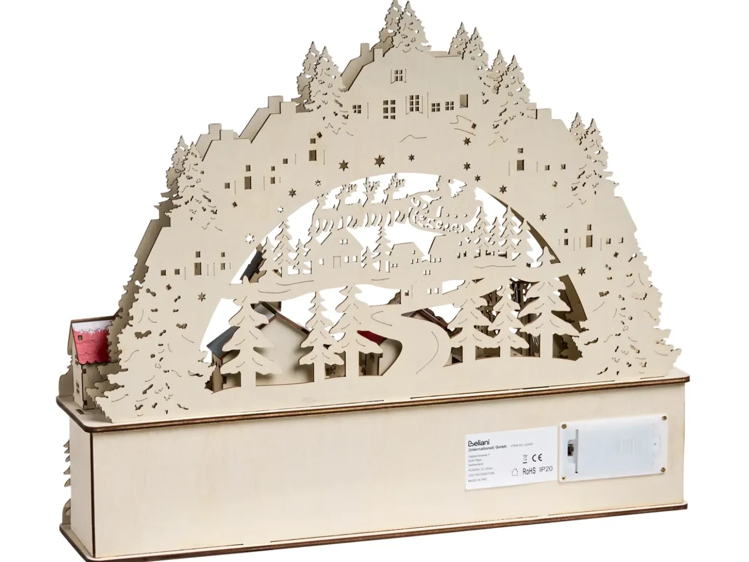 Decorazione natalizia LED BOLKESJO 39 cm Marrone chiaro