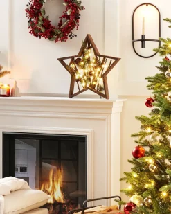 Decorazione natalizia LED DOKKA Stella 46 cm Marrone
