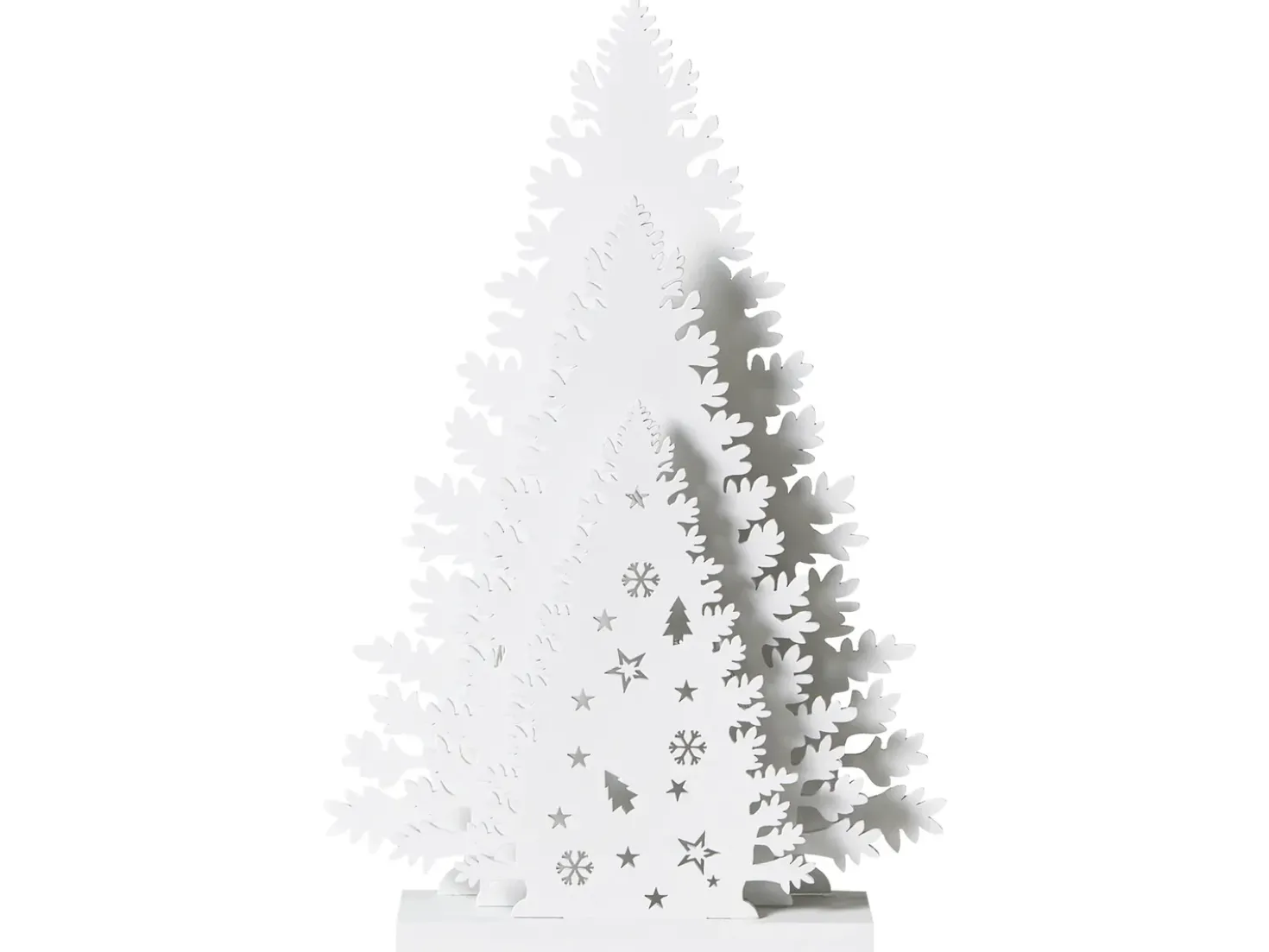 Decorazione natalizia LED EMMESAN Albero di Natale 33 cm Bianco