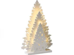 Decorazione natalizia LED EMMESAN Albero di Natale 33 cm Bianco