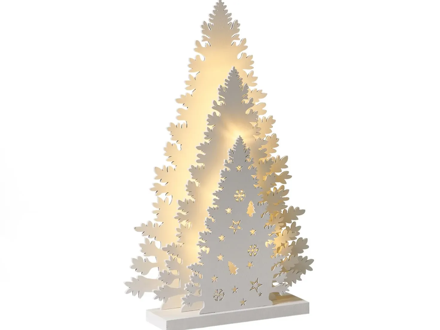Decorazione natalizia LED EMMESAN Albero di Natale 33 cm Bianco