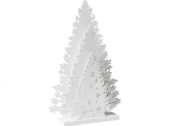Decorazione natalizia LED EMMESAN Albero di Natale 33 cm Bianco