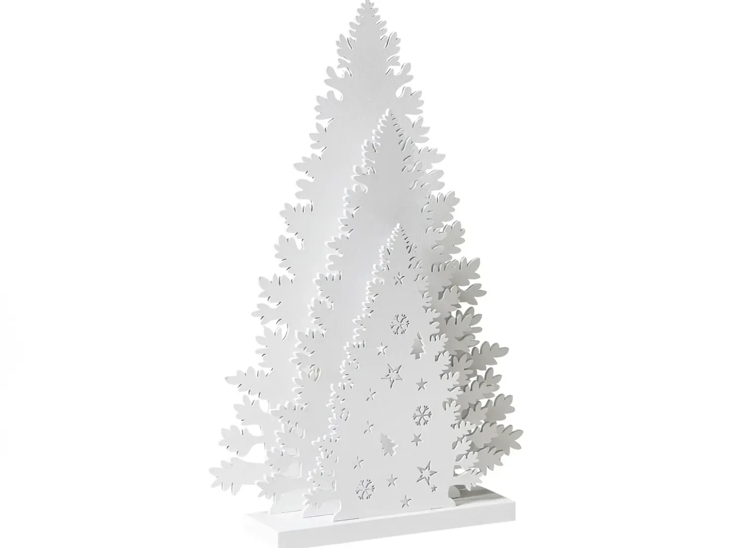 Decorazione natalizia LED EMMESAN Albero di Natale 33 cm Bianco
