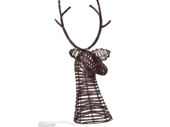 Decorazione natalizia LED DYBESO Renna 60 cm Marrone scuro