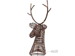 Decorazione natalizia LED DYBESO Renna 60 cm Marrone scuro
