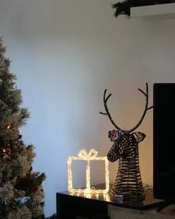 Decorazione natalizia LED DYBESO Renna 60 cm Marrone scuro