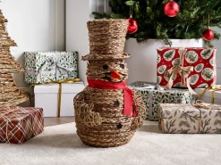 Decorazione natalizia LED OLAFSVIK Pupazzo di neve 52 cm Naturale