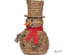 Decorazione natalizia LED OLAFSVIK Pupazzo di neve 52 cm Naturale