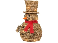 Decorazione natalizia LED OLAFSVIK Pupazzo di neve 52 cm Naturale