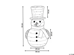 Decorazione natalizia LED OLAFSVIK Pupazzo di neve 52 cm Naturale