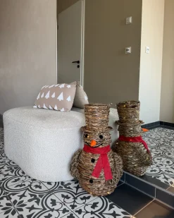 Decorazione natalizia LED OLAFSVIK Pupazzo di neve 52 cm Naturale