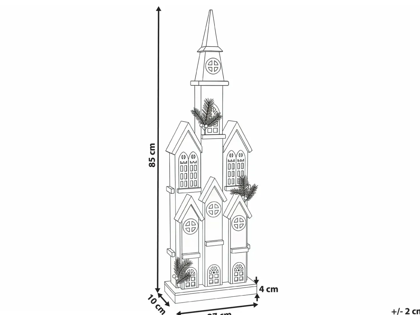Decorazione natalizia LED NILAKA Casa 85 cm Marrone chiaro