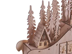 Decorazione natalizia LED IMPALA Calendario dell'Avvento 40 cm Marrone chiaro
