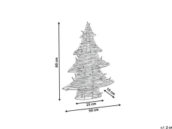 Decorazione natalizia LED FURESO Albero di Natale 60 cm Naturale