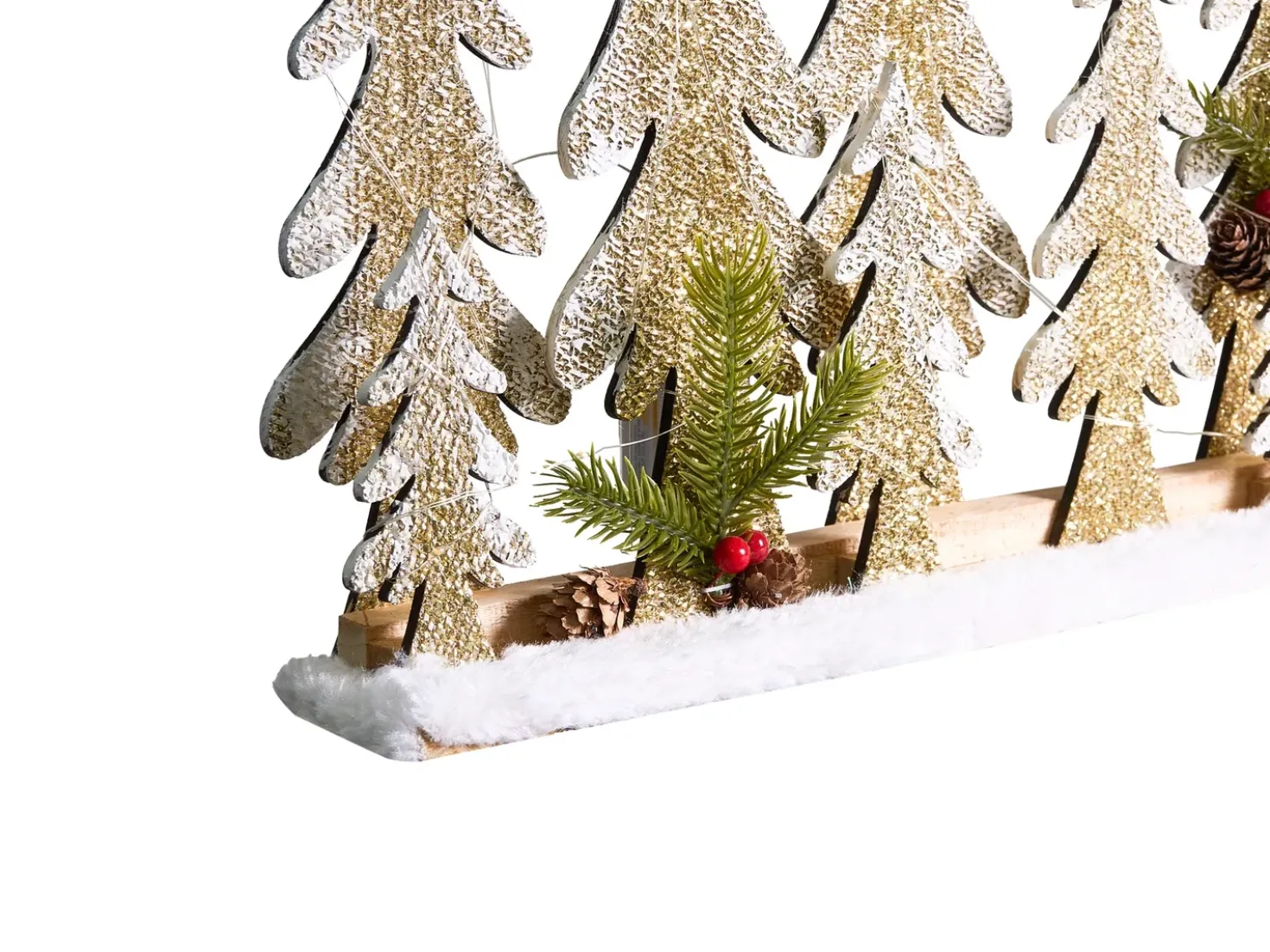 Decorazione natalizia LED ORIVESI Albero di Natale 30 cm Marrone chiaro