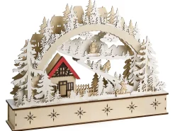 Decorazione natalizia LED GOKSJO 33 cm Marrone chiaro