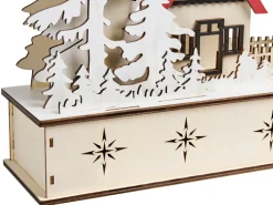 Decorazione natalizia LED GOKSJO 33 cm Marrone chiaro