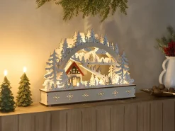 Decorazione natalizia LED GOKSJO 33 cm Marrone chiaro