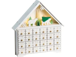Decorazione natalizia LED MJOSA Calendario dell'Avvento 33 cm Bianco