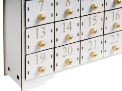 Decorazione natalizia LED MJOSA Calendario dell'Avvento 33 cm Bianco