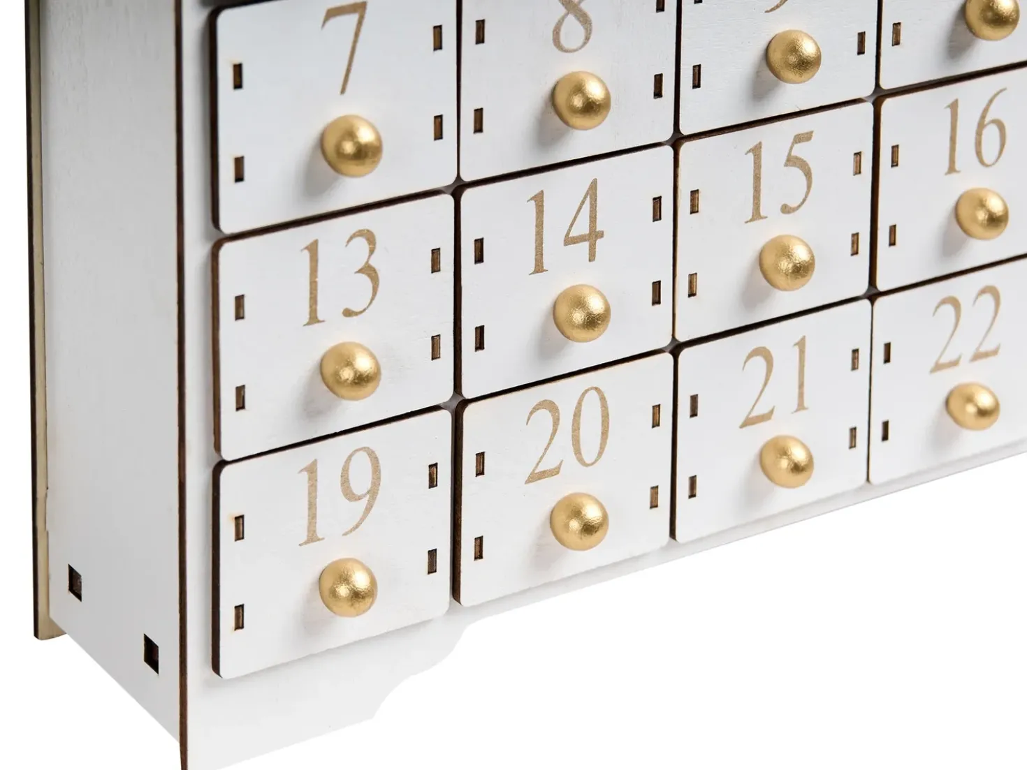Decorazione natalizia LED MJOSA Calendario dell'Avvento 33 cm Bianco