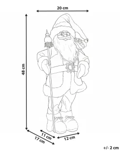 Decorazione natalizia ORMSAVATNET Babbo Natale 45 cm Rosso