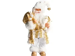 Decorazione natalizia STRAUMSFJORDEN Babbo Natale 40 cm Bianco/Oro