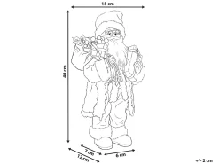 Decorazione natalizia STRAUMSFJORDEN Babbo Natale 40 cm Bianco/Oro