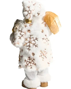 Decorazione natalizia STRAUMSFJORDEN Babbo Natale 40 cm Bianco/Oro