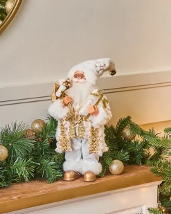 Decorazione natalizia STRAUMSFJORDEN Babbo Natale 40 cm Bianco/Oro