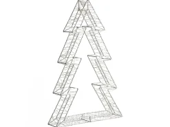 Decorazione per esterni LED AKERAN Albero di Natale 60 cm Argento