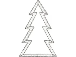 Decorazione per esterni LED AKERAN Albero di Natale 60 cm Argento