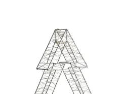 Decorazione per esterni LED AKERAN Albero di Natale 60 cm Argento