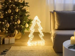 Decorazione per esterni LED AKERAN Albero di Natale 60 cm Argento