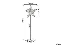 Decorazione per esterni LED SANNAN Stella 110 cm Nero