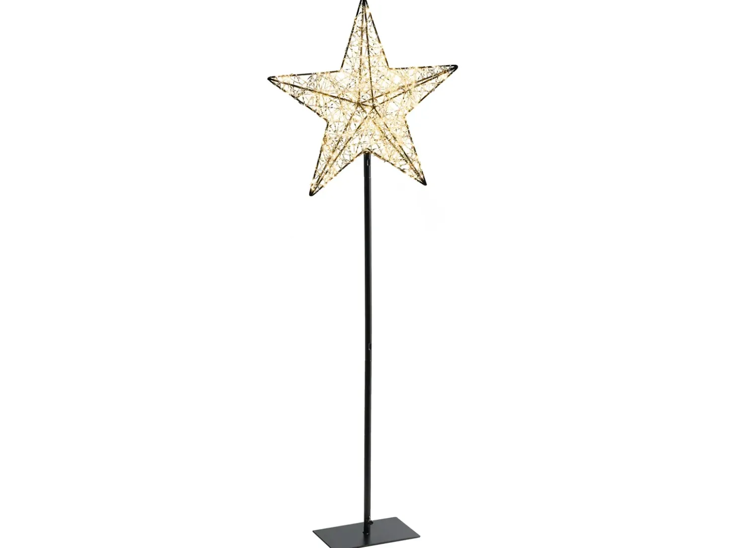 Decorazione per esterni LED SANNAN Stella 110 cm Nero