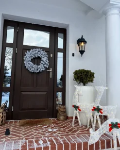 Decorazione per esterni LED ANGELI Renna 92/85/49 cm Bianco