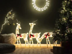 Decorazione per esterni LED ANGELI Renna 92/85/49 cm Bianco