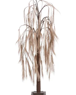 Decorazione per esterni LED KOPASKER Albero 160 cm Beige