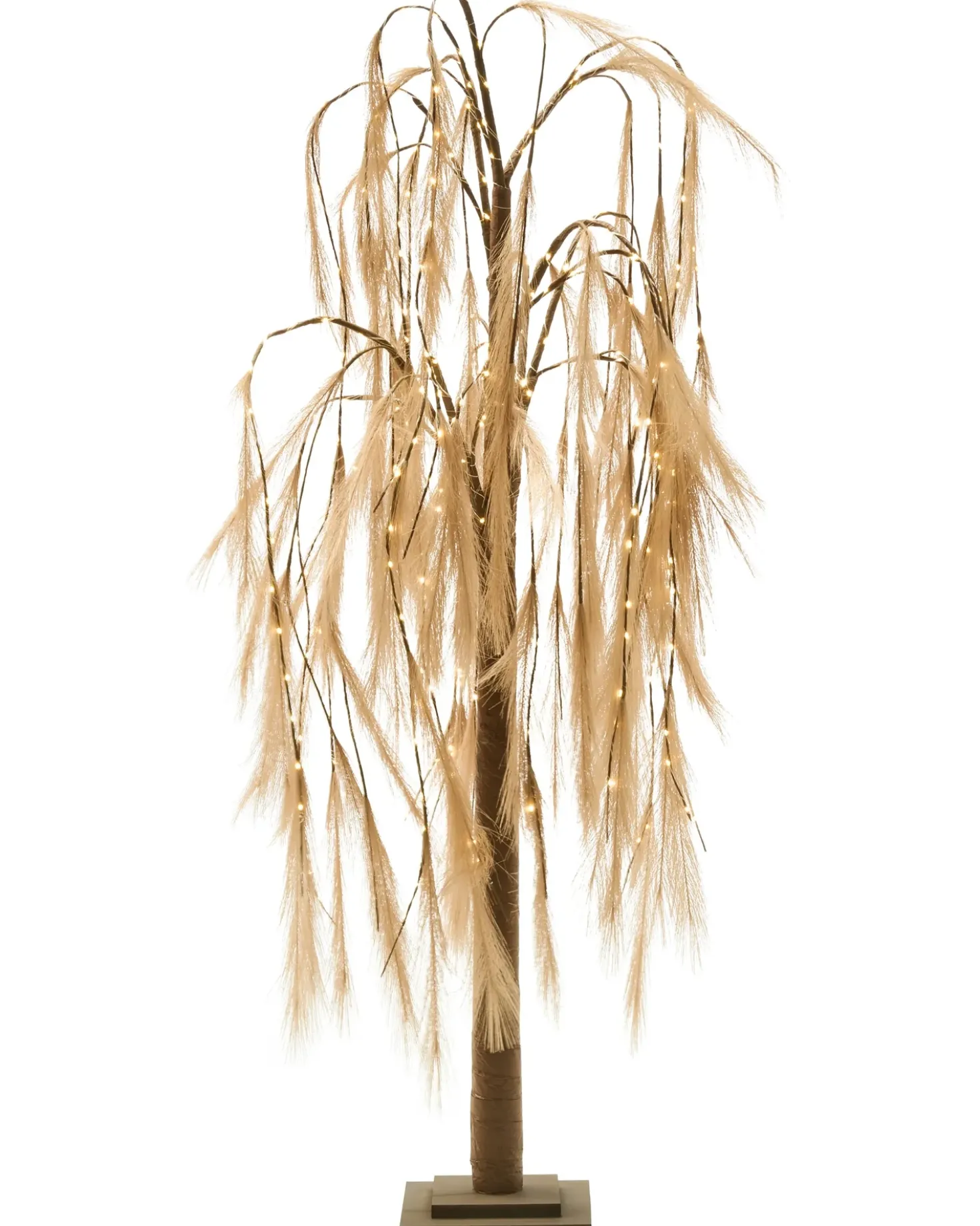 Decorazione per esterni LED KOPASKER Albero 160 cm Beige