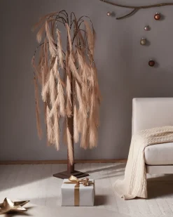 Decorazione per esterni LED KOPASKER Albero 160 cm Beige