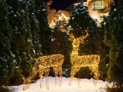 Decorazione per esterni LED MAHLATTI Renna 128 cm Nero