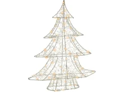 Decorazione per esterni LED BLONDUOS Albero di Natale 60 cm Argento
