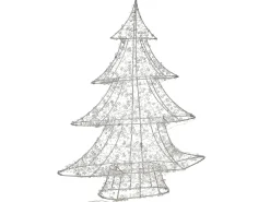Decorazione per esterni LED BLONDUOS Albero di Natale 60 cm Argento