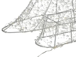 Decorazione per esterni LED BLONDUOS Albero di Natale 60 cm Argento
