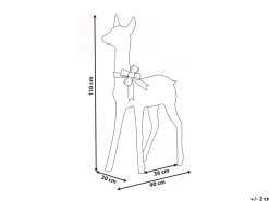 Decorazione per esterni LED AURENNE Cervo 110 cm Bianco