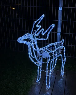 Decorazione per esterni LED INNNES Renna 94 cm Bianco