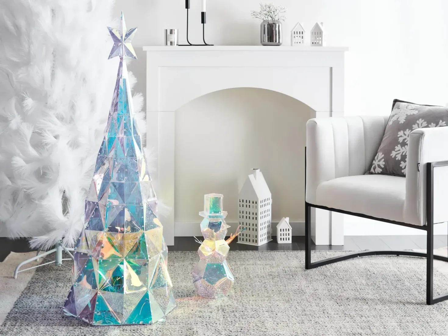 Decorazione per esterni LED ICELAND Albero di Natale 120 cm Multicolore